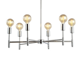 Turing 28.5" Adjustable Height Metal LED Chandelier - JONATHAN Y