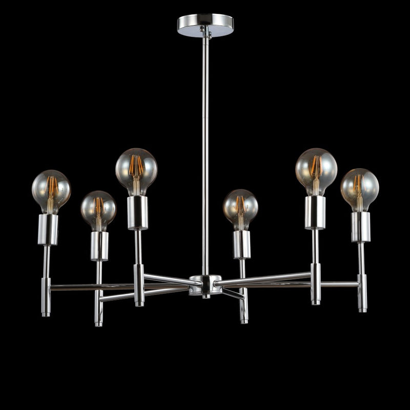 Turing 28.5" Adjustable Height Metal LED Chandelier - JONATHAN Y