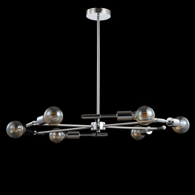 Turing 28.5" Adjustable Height Metal LED Chandelier - JONATHAN Y