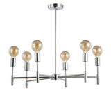 Turing 28.5" Adjustable Height Metal LED Chandelier - JONATHAN Y