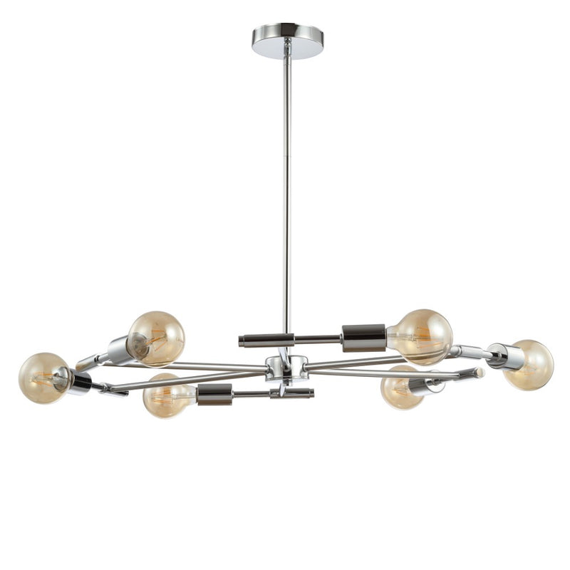 Turing 28.5" Adjustable Height Metal LED Chandelier - JONATHAN Y