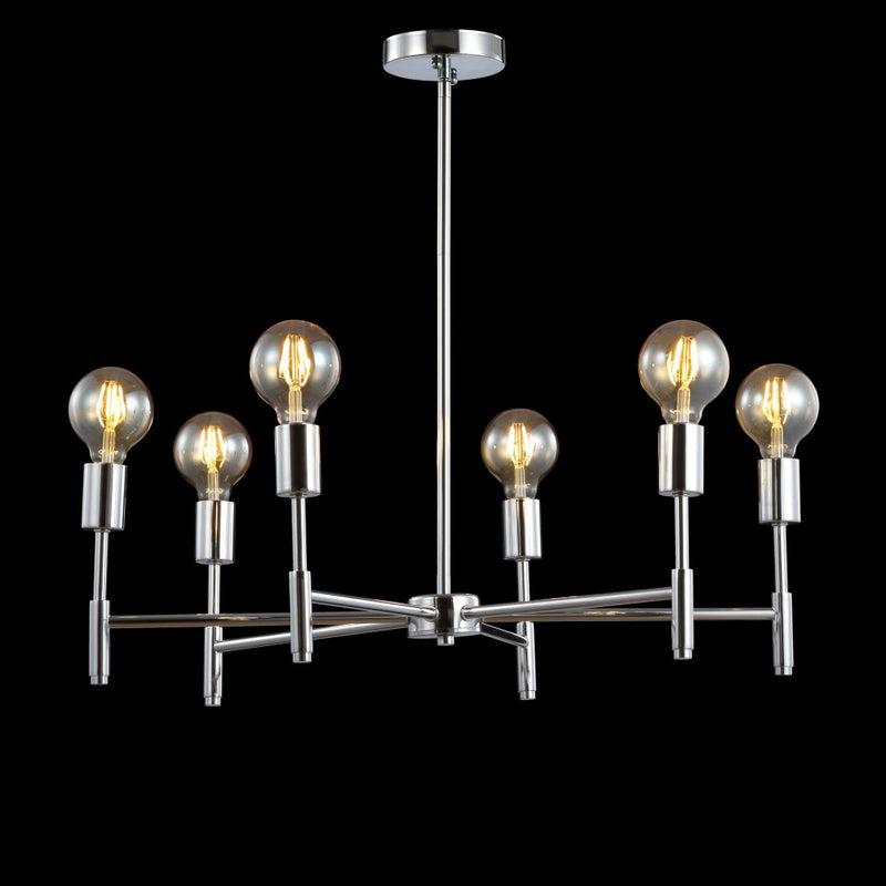Turing 28.5" Adjustable Height Metal LED Chandelier - JONATHAN Y