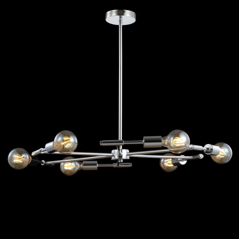 Turing 28.5" Adjustable Height Metal LED Chandelier - JONATHAN Y