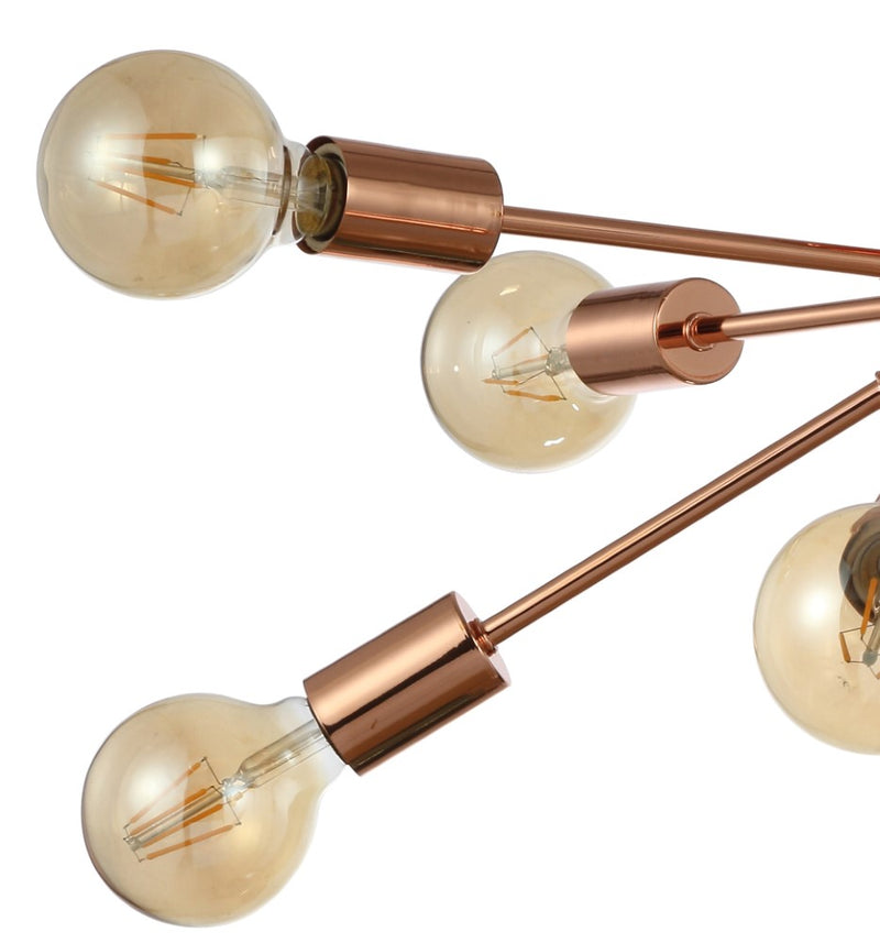 Copper 30.5" Sputnik Metal LED Flush - JONATHAN Y