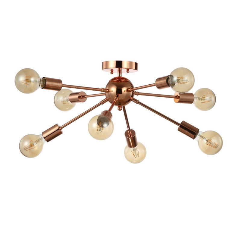 Copper 30.5" Sputnik Metal LED Flush - JONATHAN Y