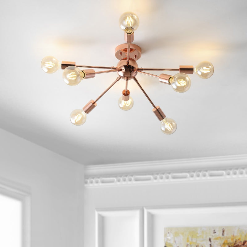 Copper 30.5" Sputnik Metal LED Flush - JONATHAN Y