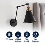 Rover 7" Adjustable Arm Metal LED Wall Sconce