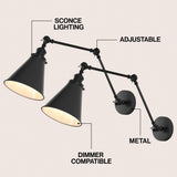 Rover 7" Adjustable Arm Metal LED Wall Sconce
