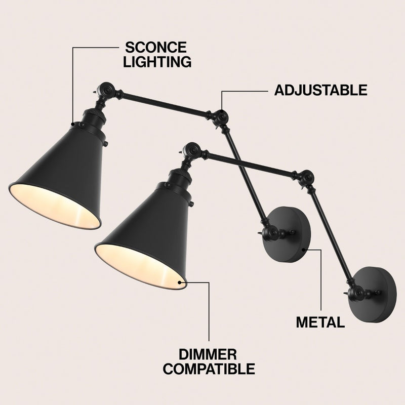Rover 7" Adjustable Arm Metal LED Wall Sconce