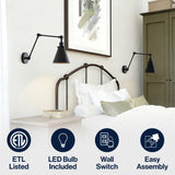 Rover 7" Adjustable Arm Metal LED Wall Sconce