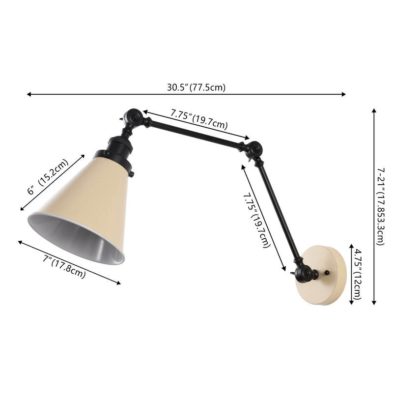 Rover 7" Adjustable Arm Metal LED Wall Sconce