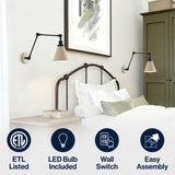 Rover 7" Adjustable Arm Metal LED Wall Sconce
