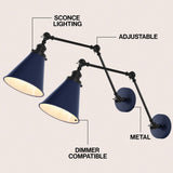 Rover 7" Adjustable Arm Metal LED Wall Sconce