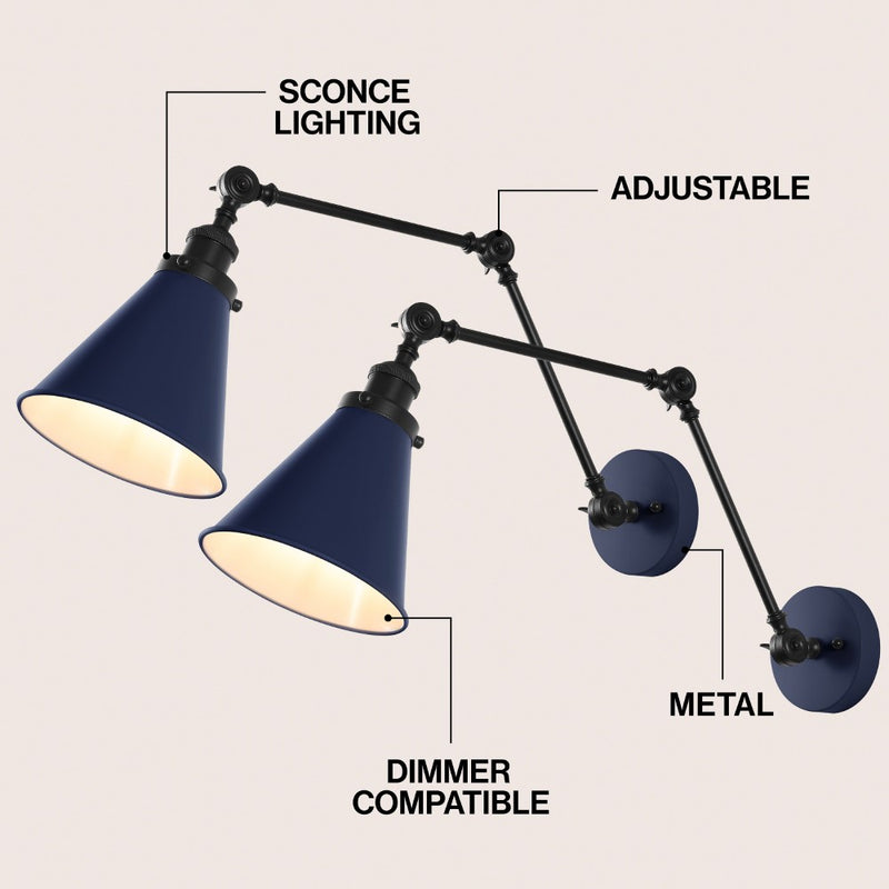 Rover 7" Adjustable Arm Metal LED Wall Sconce
