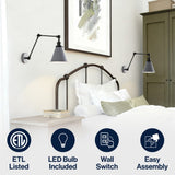Rover 7" Adjustable Arm Metal LED Wall Sconce