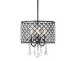 Gigi Metal/Crystal Adjustable LED Drop Chandelier - JONATHAN Y