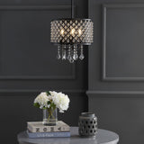 Gigi Metal/Crystal Adjustable LED Drop Chandelier - JONATHAN Y