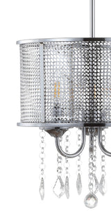 Avah Metal/Crystal Adjustable LED Drop Chandelier - JONATHAN Y