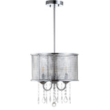 Avah Metal/Crystal Adjustable LED Drop Chandelier - JONATHAN Y