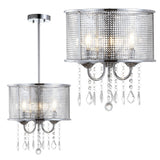 Avah Metal/Crystal Adjustable LED Drop Chandelier - JONATHAN Y