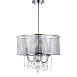 Avah Metal/Crystal Adjustable LED Drop Chandelier - JONATHAN Y