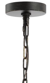 Reese 17" Metal/Crystal Adjustable LED Drop Chandelier - JONATHAN Y