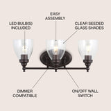 Marais Metal/Glass LED Vanity