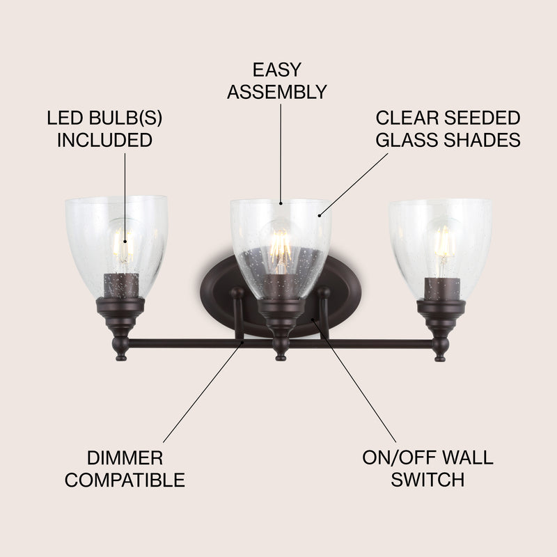 Marais Metal/Glass LED Vanity
