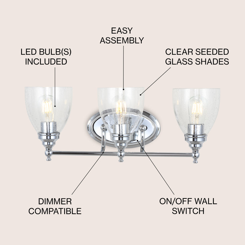 Marais Metal/Glass LED Vanity