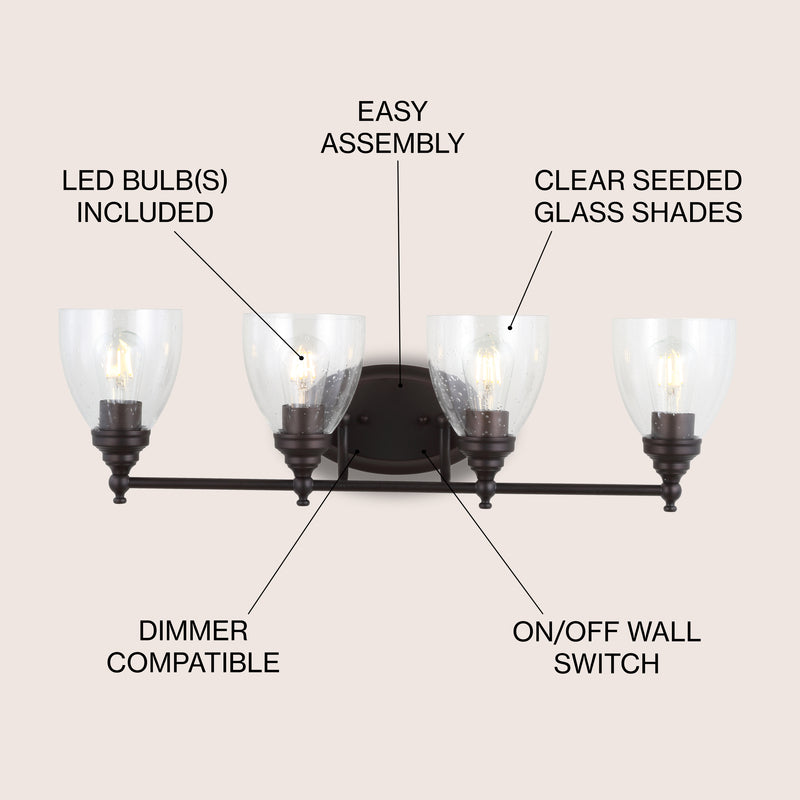 Marais Metal/Glass LED Vanity