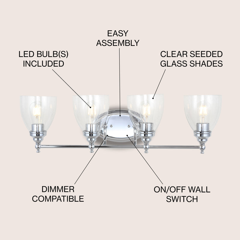 Marais Metal/Glass LED Vanity