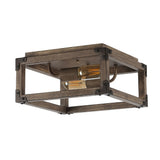 Magnolia 11.5" Iron Rustic Farmhouse LED Flush Mount - JONATHAN Y