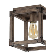 Magnolia 8" Iron Rustic Farmhouse LED Flush Mount - JONATHAN Y