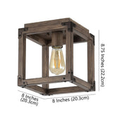 Magnolia 8" Iron Rustic Farmhouse LED Flush Mount - JONATHAN Y