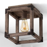 Magnolia 8" Iron Rustic Farmhouse LED Flush Mount - JONATHAN Y