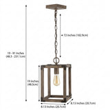 Magnolia 8.13" Adjustable Iron Rustic Farmhouse LED Pendant Brown / 8.13" – DIM