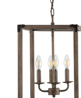 Magnolia Adjustable Iron Rustic Farmhouse LED Pendant - JONATHAN Y