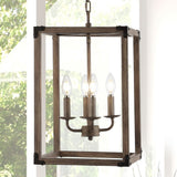 Magnolia Adjustable Iron Rustic Farmhouse LED Pendant - JONATHAN Y