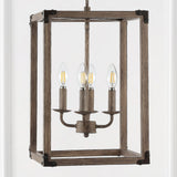Magnolia Adjustable Iron Rustic Farmhouse LED Pendant - JONATHAN Y