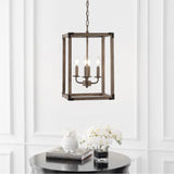 Magnolia Adjustable Iron Rustic Farmhouse LED Pendant - JONATHAN Y