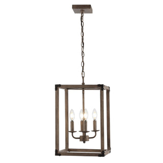 Magnolia Adjustable Iron Rustic Farmhouse LED Pendant - JONATHAN Y