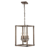 Magnolia Adjustable Iron Rustic Farmhouse LED Pendant - JONATHAN Y