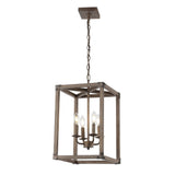 Magnolia Adjustable Iron Rustic Farmhouse LED Pendant - JONATHAN Y