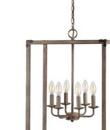 Magnolia Adjustable Iron Rustic Farmhouse LED Pendant - JONATHAN Y