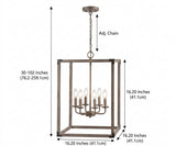Magnolia Adjustable Iron Rustic Farmhouse LED Pendant Brown / 6 Sockets – DIM