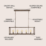 Magnolia 8.13" Adjustable Iron Rustic Farmhouse LED Pendant - JONATHAN Y