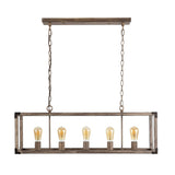 Magnolia 8.13" Adjustable Iron Rustic Farmhouse LED Pendant - JONATHAN Y