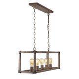 Magnolia 8.13" Adjustable Iron Rustic Farmhouse LED Pendant - JONATHAN Y
