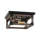 Cheshire 13" Iron Rustic Farmhouse LED Flush Mount - JONATHAN Y