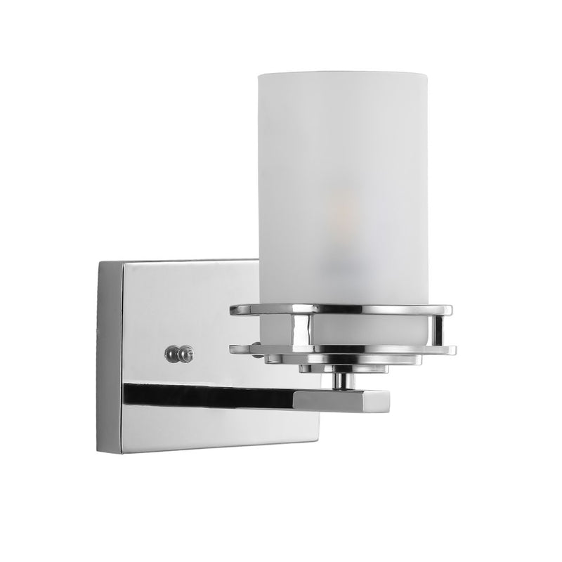 Fairfax Metal/Frosted Glass Contemporary Glam LED Vanity Light - JONATHAN Y